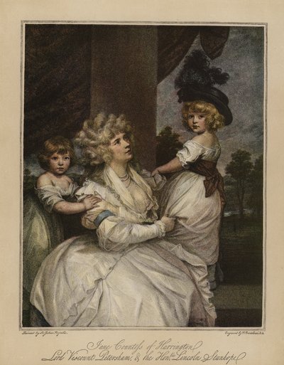 Jane grevinnan av Harrington, Lord Viscount Petersham och den ärade Lincoln Stanhope av Joshua Reynolds