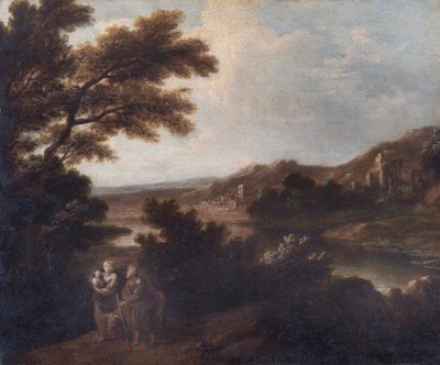 Landskap med flykten till Egypten (olja på duk) av Joshua Reynolds
