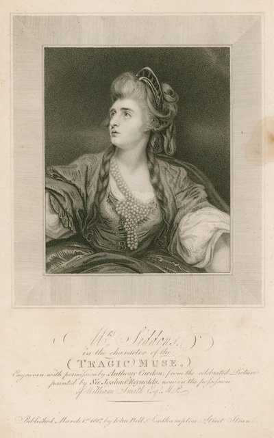 Mrs Sarah Siddons, skådespelerska, i rollen som den tragiska musan. av Joshua Reynolds