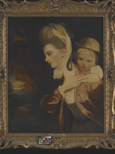 Pick-A-Back (Mrs. Payne Gallaway And Child) (Copy Of) (olja på duk) av Joshua Reynolds