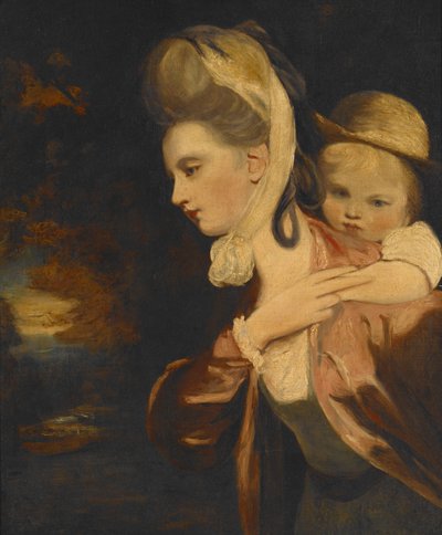På ryggen (fru Payne Gallaway och barn) (kopia) av Joshua Reynolds