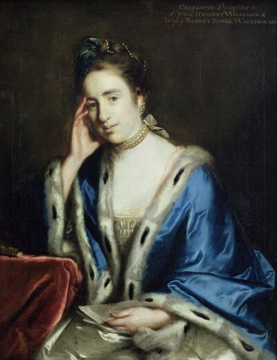 Porträtt av Charlotte Walsingham, 1760 av Joshua Reynolds