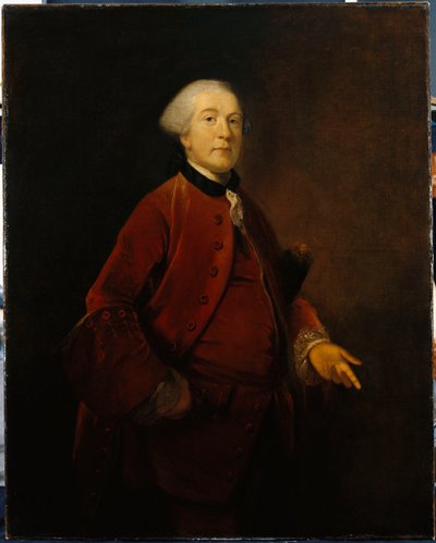 Porträtt av George Ashby, stående, trekvartslängd, iklädd kavaj och väst av Joshua Reynolds