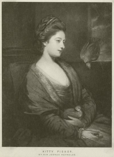 Porträtt av Kitty Fisher (gravyr) av Joshua Reynolds