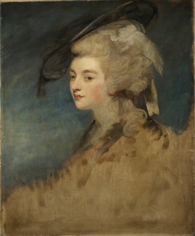 Studie av Georgiana Spencer (olja på duk) av Joshua Reynolds