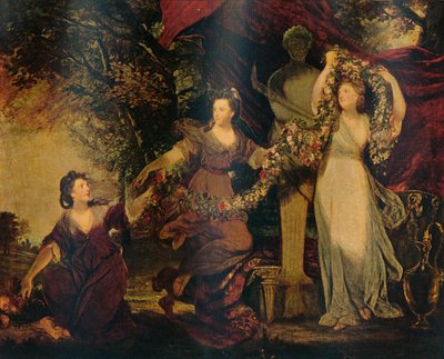 The Graces Decorating a Terminal Figure of Hymen, 1773, 1911 av Joshua Reynolds