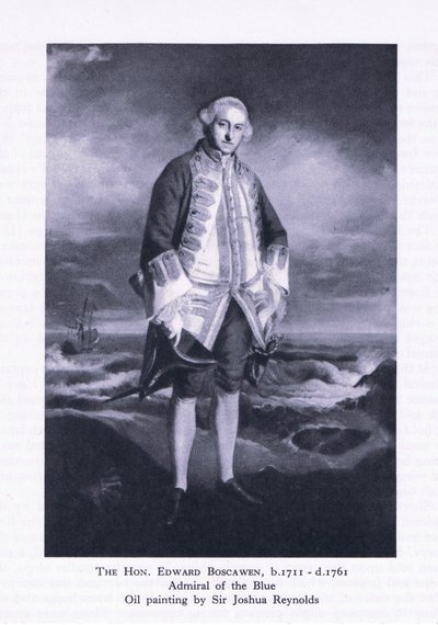 The Hon Edward Boscawen, från British Adventure publicerad av Collins, 1947 av Joshua Reynolds