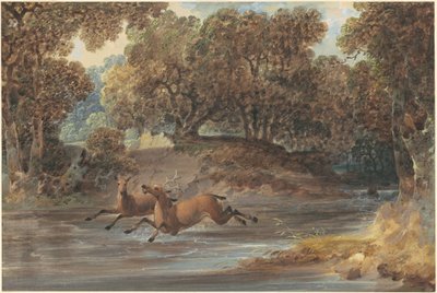 Landskap med rådjur, North Carolina av Joshua Shaw