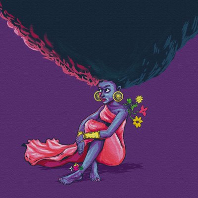 Blommande Purple Goddess av Joshua msonthe