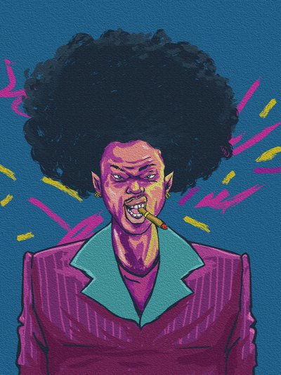 Intensiv afro-rökare av Joshua msonthe