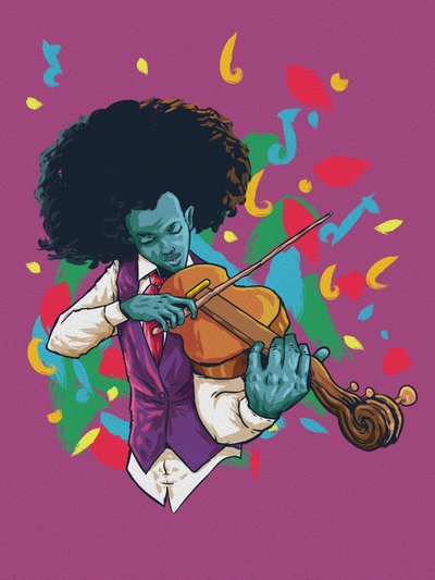 Livfull violinistmusik av Joshua msonthe