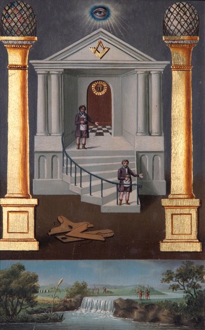 Andra gradens frimurartavla, 1819 av Josiah Bowring