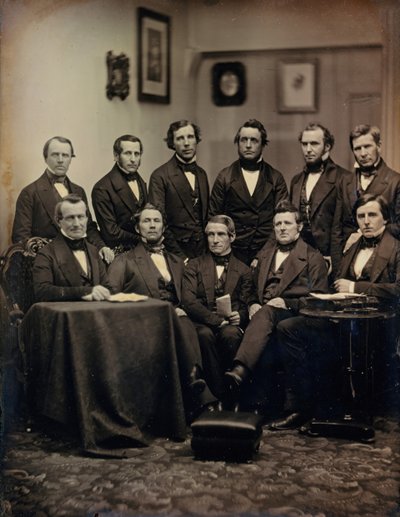 Boston Lawyers or Clergymen, ca. 1850. Skapare: Josiah Johnson Hawes, Albert Sands Southworth. av Josiah Johnson Hawes, Albert Sands Southworth