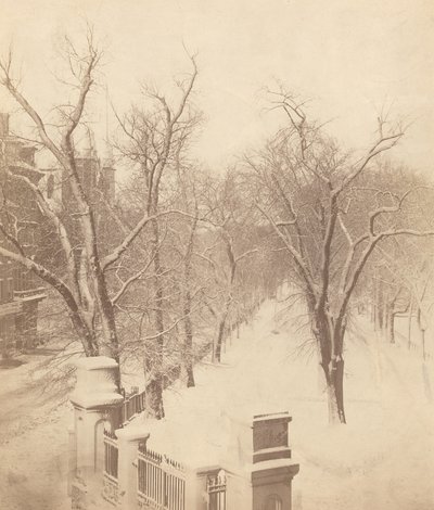 Boston Common Snow Scene, 1850-talet. av Josiah Johnson Hawes