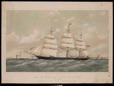 Clipper Ship Wiliam Lindsay of Leith 970 ton register..., 27 februari 1868, av Josiah Taylor