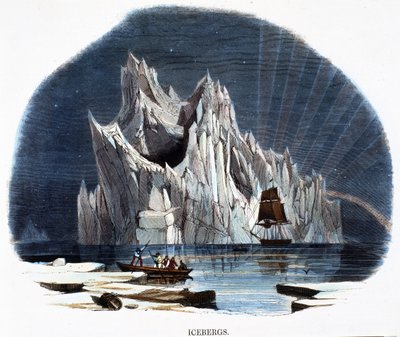 Isberg, från Phenomena of Nature, 1849 av Josiah Wood Whymper