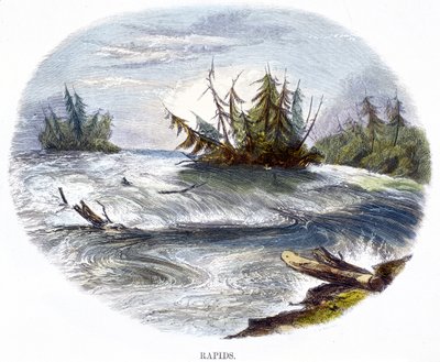 Rapids, från Phenomena of Nature, 1849 av Josiah Wood Whymper
