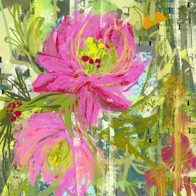 Ljusa rosa blommor av Josie George