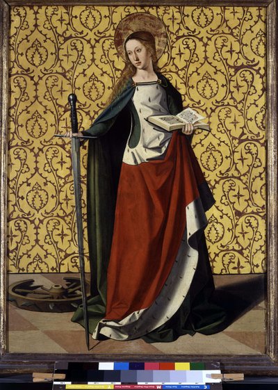 Altartavlans baksida: St. Katarina av Alexandria av Josse (fl.1493 1508) Lieferinxe