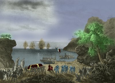 Napoleons kista lämnar St Helena av Josse Photo