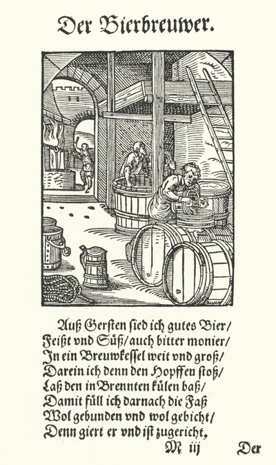 The Brewer (gravyr) av Jost (after) Amman