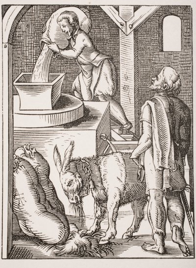 Mjölnaren. 1800-talsreproduktion av 1500-talsgravyr av Jost Amman av Jost (after) Amman