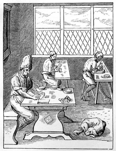 Nål- och nålmakare, c1559-1591 av Jost Amman