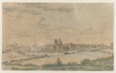 Utsikt över Scherpenheuvel, Flamländska Brabant av Josua de Grave (attributed to)