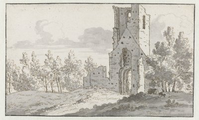 Ruinen av kapellet Eik en Duinen nära Haag av Josua de Grave