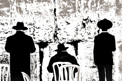 Dovening, från serien Tuesday at the Wailing Wall, 2016 (fotografi) av Joy Lions
