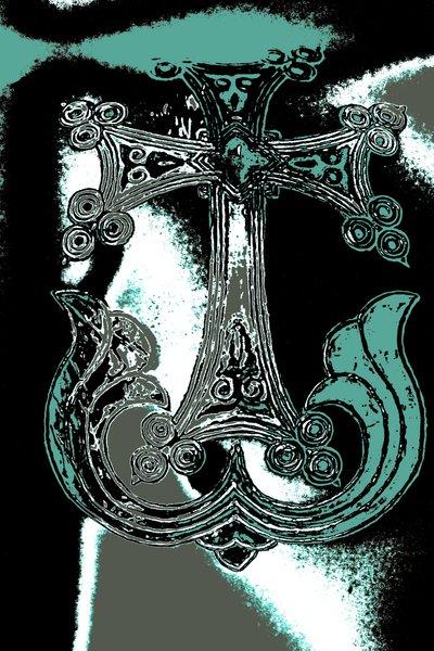 Ornamentalt kors, ur serien Church of the Holy Sepulchre, 2015 (fotografi) av Joy Lions