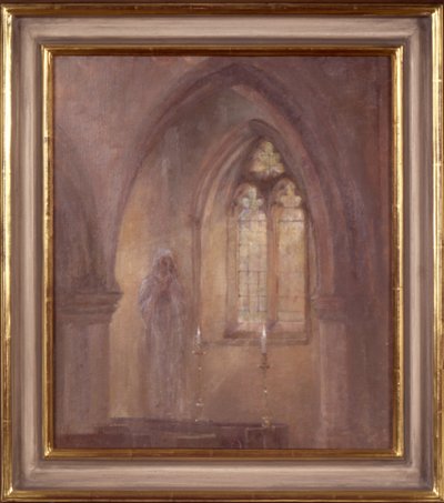 Gotisk kyrka (målning) av Joyce Haddon
