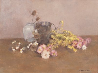 Stilleben blommor (målning) av Joyce Haddon