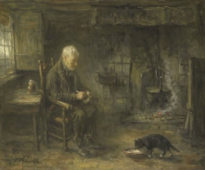 Interiör av en bondstuga av Jozef (1824-1911) Israels