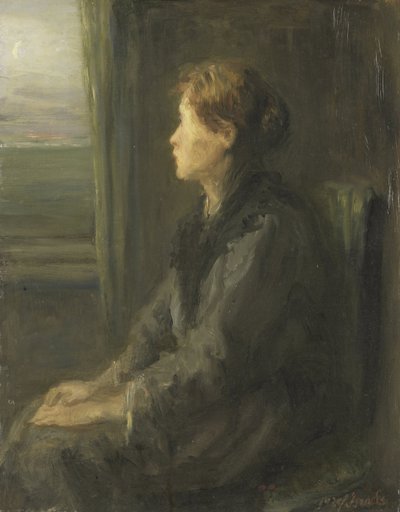 Kvinna vid ett fönster av Jozef (1824-1911) Israels