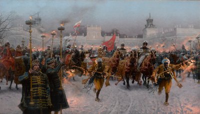 Avgång från Wilanów av John III Sobieski och Marysienka, 1897. av Jozef Brandt