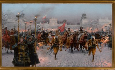 Avgång från Wilanów av John III Sobieski och Marysienka, 1897. av Jozef Brandt