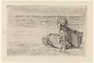 Flicka vid havet av Jozef Israëls
