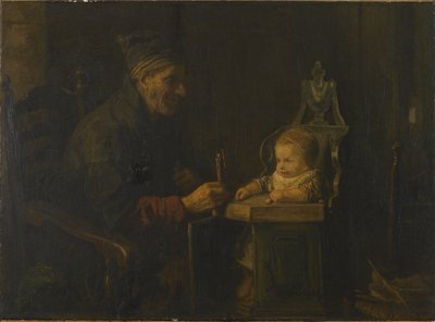 Gammal man och baby av Jozef Israëls