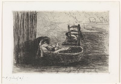 barn som väger av Jozef Israëls (signed by artist)