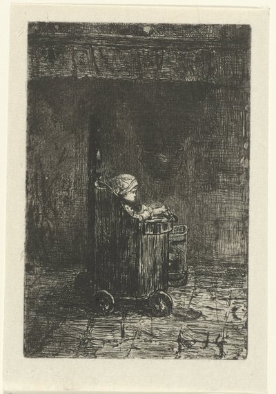 Barn i barnstolen av Jozef Israëls