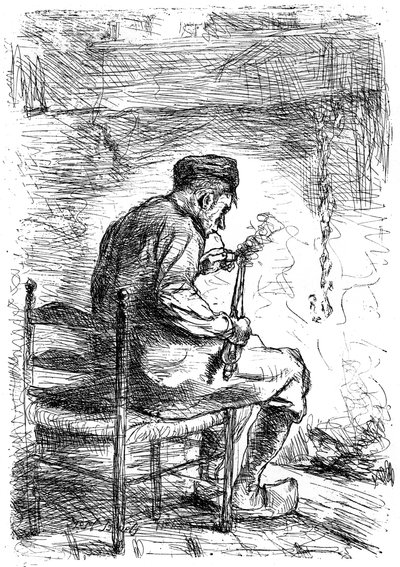 Rökaren, c1880-1882 av Jozef Israëls