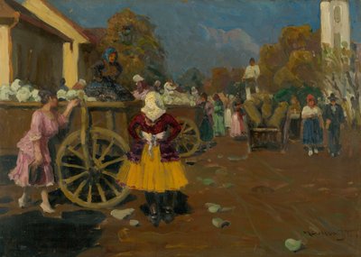 Marknad i Michalovce av Jozef Teodor Mousson