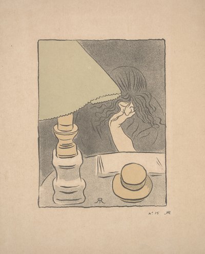 Läsare med lampa av József Rippl Rónai