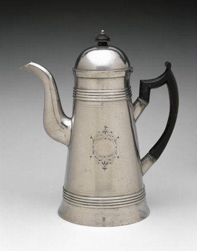 Kaffekanna, c. 1814-1825 (tenn, trä) av Jr. Ebenezer Smith