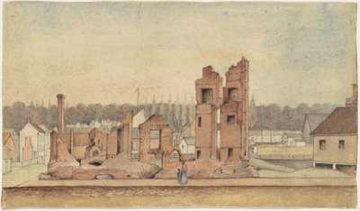 Ruinerna av en taverna, Petersburg, Virginia av Jr. William Skinner Simpson
