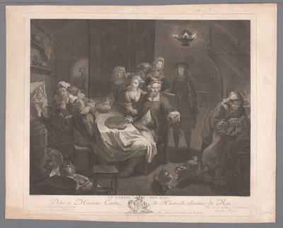 Trettondagsfirande Le Gateau des Rois. (titel på objekt) av Jérôme Danzel