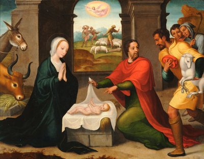 Tillbedjan av herdarna av Juan Correa de Vivar