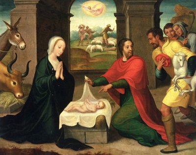 Tillbedjan av herdarna av Juan Correa de Vivar