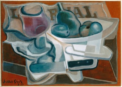 Skål och glas av Juan Gris